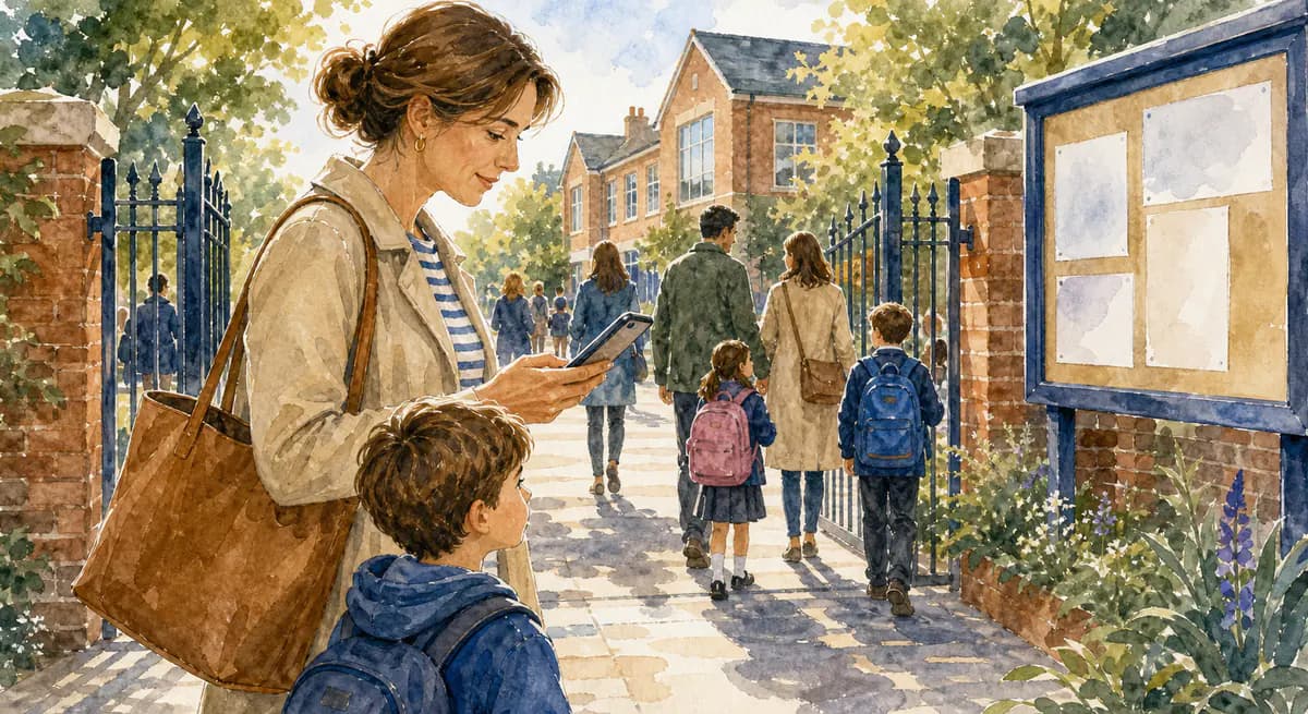 A parent checking a school waiting list position in England